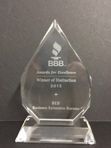 BEB BBB Award of Distinction 2015