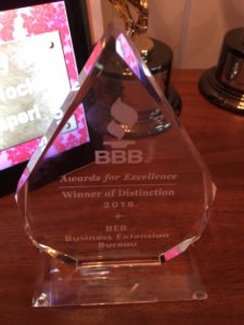 Houston Better Business Bureau's Award of Distinction