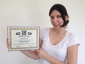 2012-PRC Kristin with her Certificate