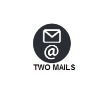 TWO MAILS ICON BLACK