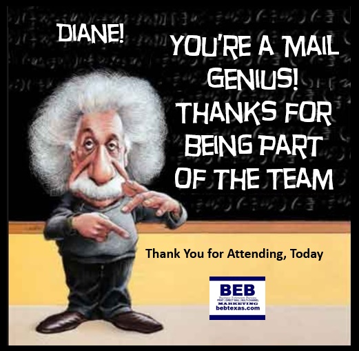 BEB Texas Marketing for Small Business TWO MAILS Class results - DIANE