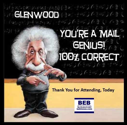 BEB Texas Marketing for Small Business TWO MAILS Class results - Glenwood