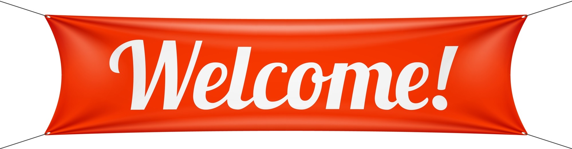 WELCOME BANNER RED
