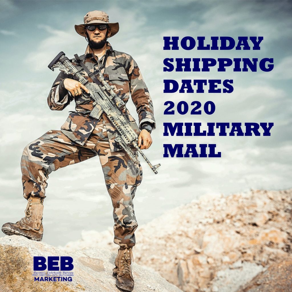 2020 Holiday Mail Dates - Military Mail